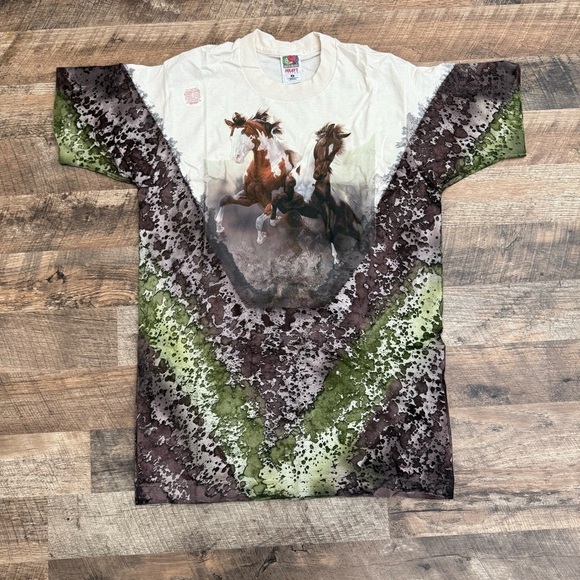 Tops - Vintage Tye-Dye Horse Graphic Tee Medium NWT
